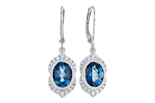 H273-45156: EARR 2.45 LONDON BLUE TOPAZ 2.64 TGW