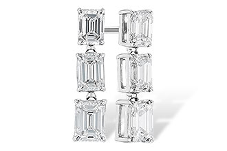 H274-28802: EARRINGS 1.12 TW EMERALD CUTS
