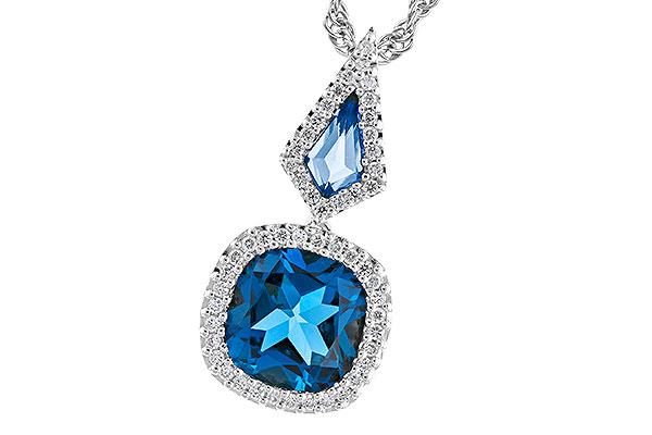 H274-31465: NECK 2.24 TW LONDON BLUE TOPAZ 2.40 TGW