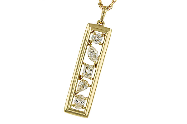 H274-36020: NECKLACE .85 TW FANCY CUT DIAMONDS