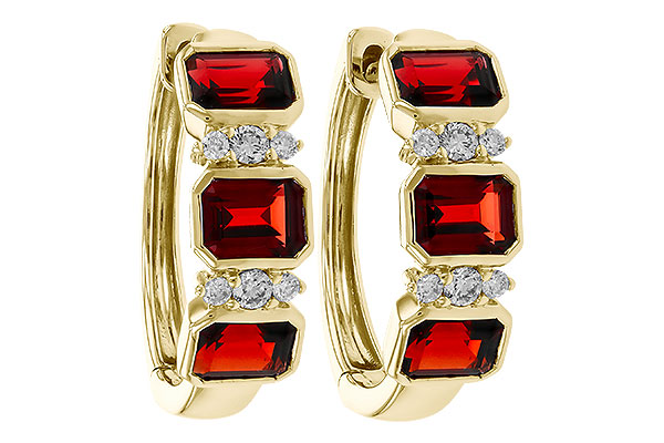 H275-20602: EARRING 1.50 TW GARNET 1.61 TGW