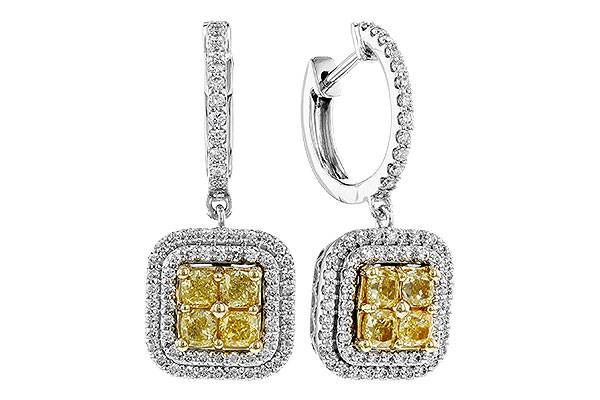 H275-21502: EARR 1.04 FANCY YELLOW DIAMONDS 1.62 TW