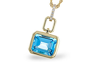H275-22447: NECKLACE 3.26 BLUE TOPAZ 3.30 TGW (10x8MM BT)