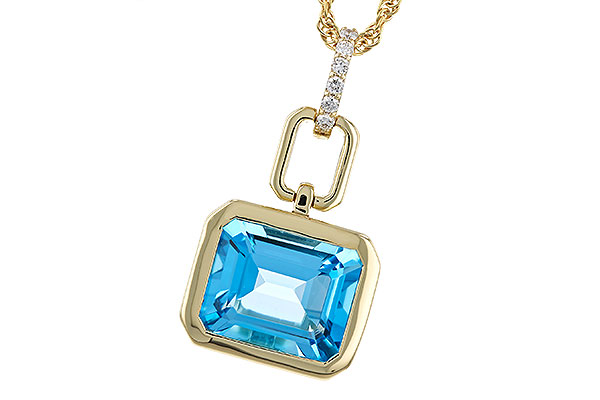 H275-22447: NECKLACE 3.26 BLUE TOPAZ 3.30 TGW (10x8MM BT)