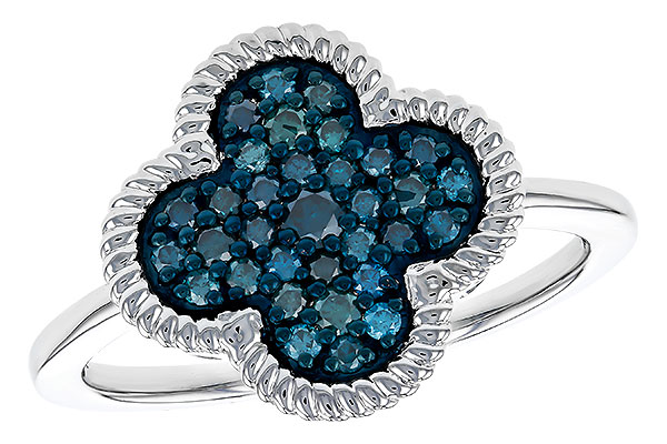 H275-23347: LDS DIA RG .33 TW BLUE DIAMONDS