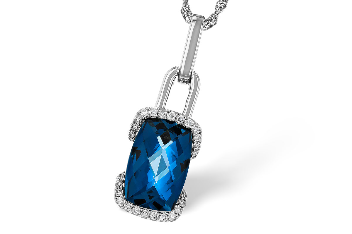H275-26938: NECK 3.75 LONDON BLUE TOPAZ 3.90 TGW (12x8MM LBT)