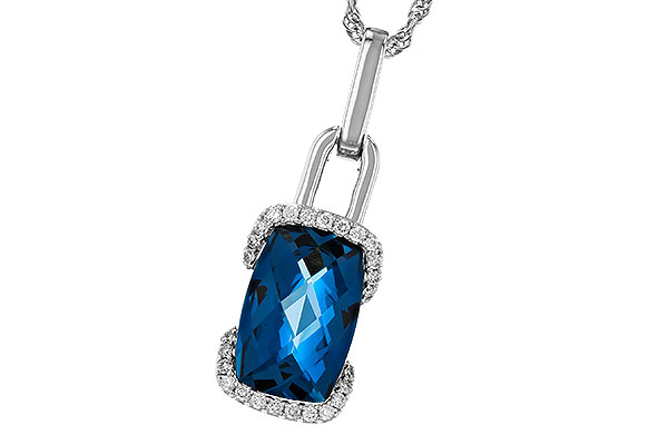 H275-26938: NECK 3.75 LONDON BLUE TOPAZ 3.90 TGW (12x8MM LBT)
