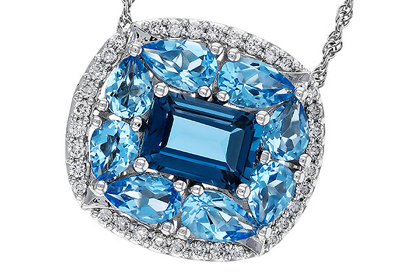 H275-26947: NECKLACE 2.59 TW BLUE TOPAZ 2.75 TGW