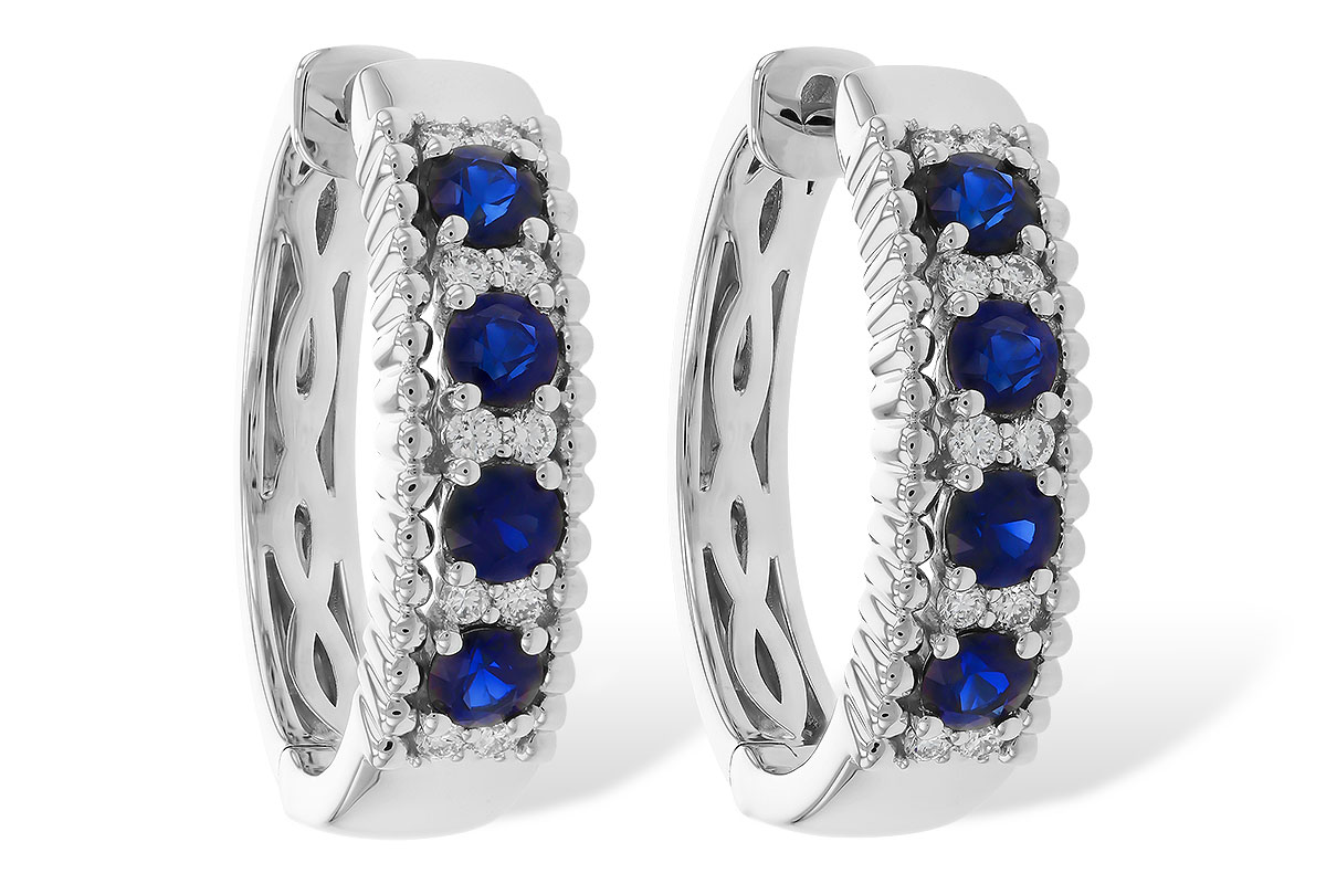 H275-26974: EARRINGS .56 TW SAPP .68 TGW