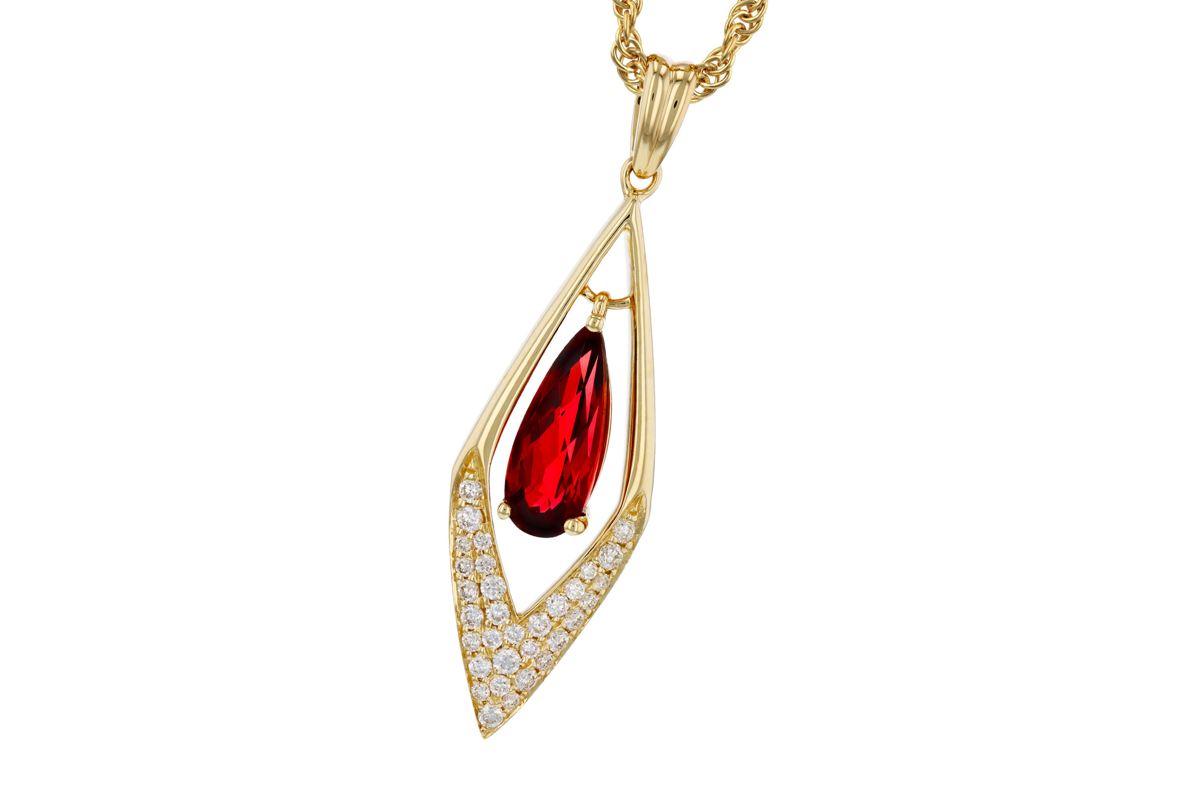 H276-11474: NECK .93 GARNET 1.10 TGW (10x4MM GAR)
