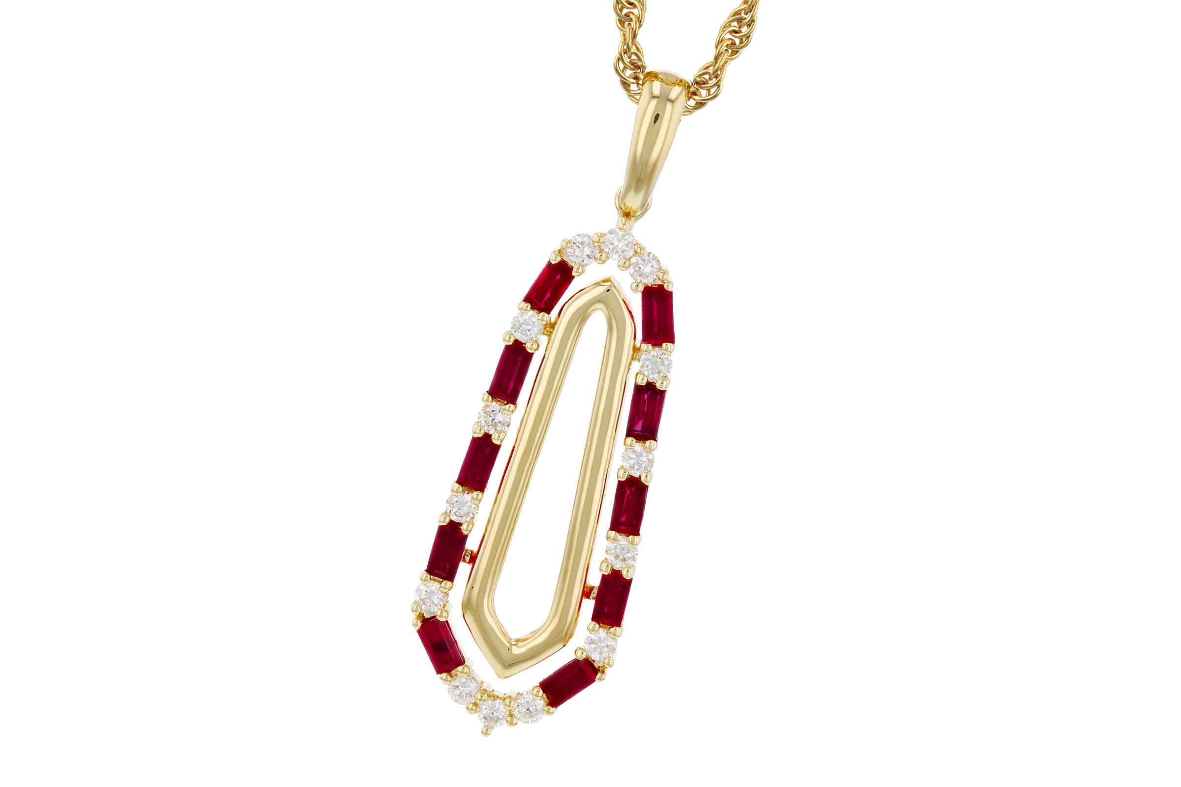 H276-12402: NECKLACE .72 TW RUBY .92 TGW