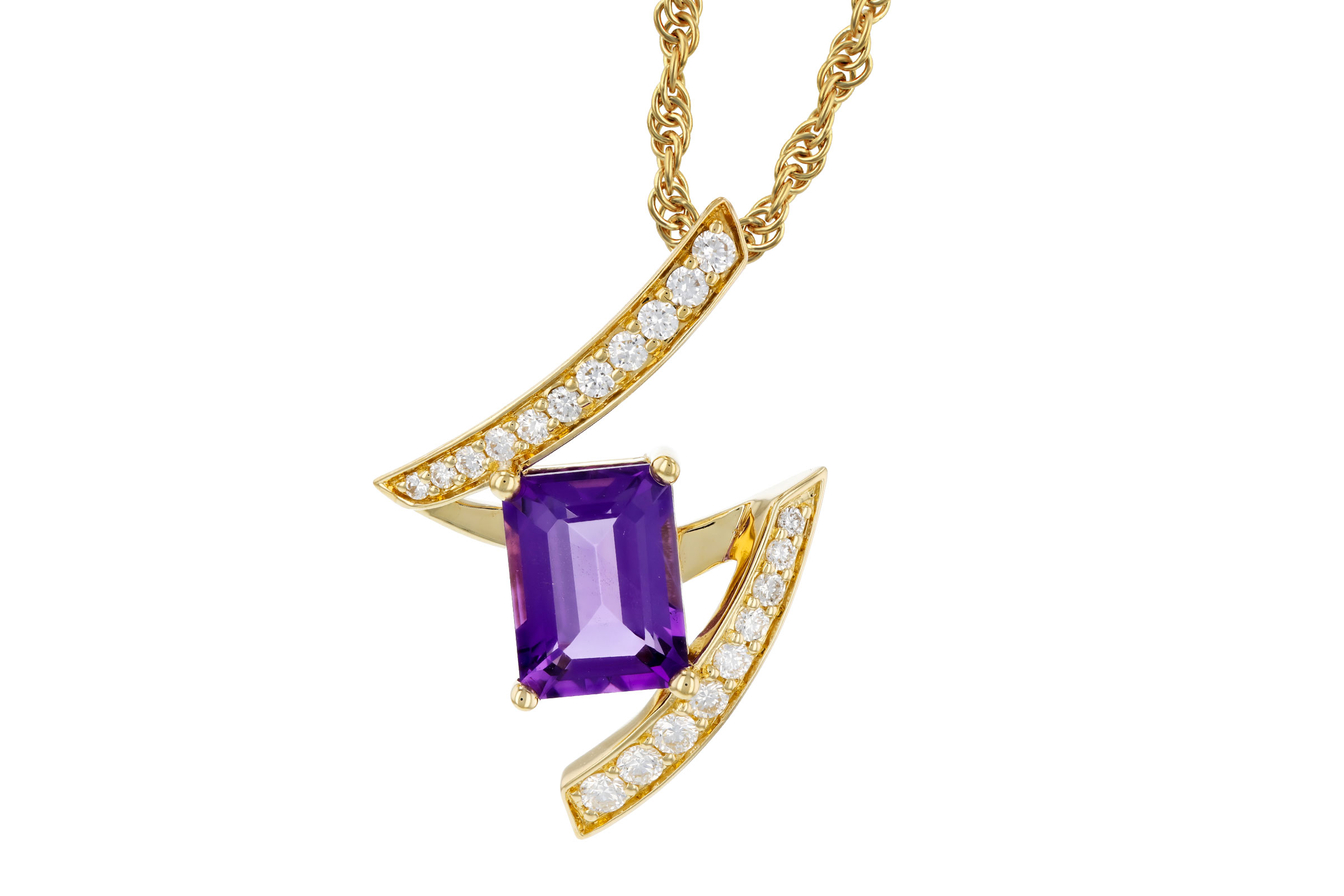 H276-12420: NECKLACE 1.36 AMETHYST 1.56 TGW (8x6MM AMY)