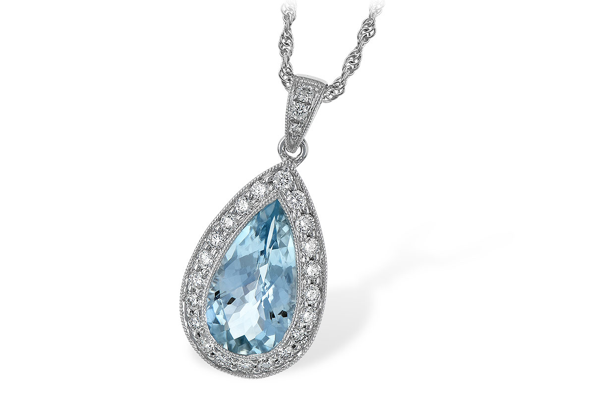 K006-17892: NECKLACE 2.20 AQUA 2.55 TGW