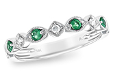 K185-26083: LDS WED RG .15 EMERALD .21 TGW