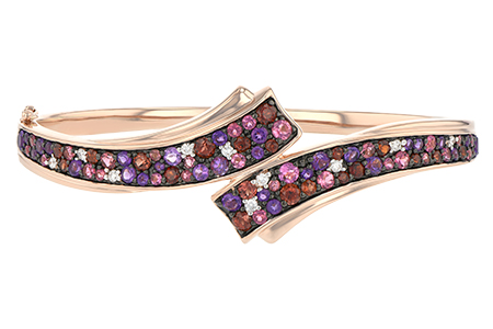 K188-88774: BANGLE 3.12 MULTI-COLOR 3.30 TGW (AMY,GT,PT)