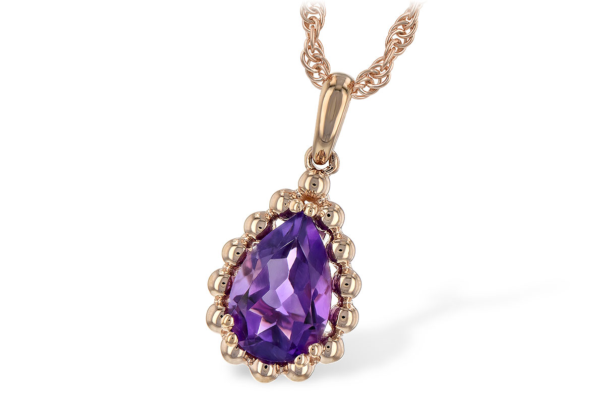 K189-76974: NECKLACE 1.06 CT AMETHYST