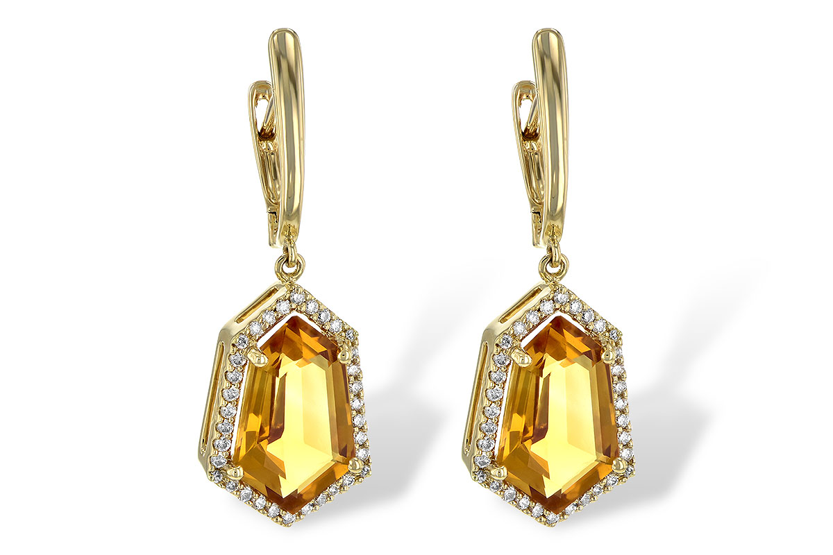 K190-65129: EARR 3.80 TW CITRINE 4.05 TGW