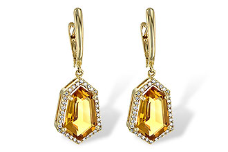 K190-65129: EARR 3.80 TW CITRINE 4.05 TGW