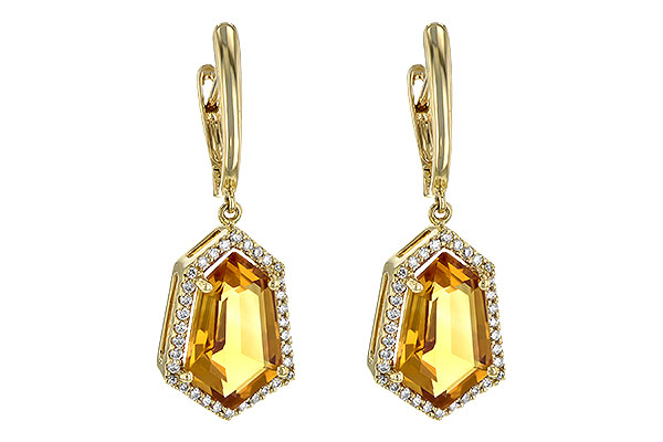 K190-65129: EARR 3.80 TW CITRINE 4.05 TGW