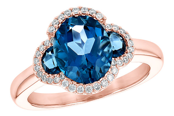 K190-69692: LDS RG 3.04 TW LONDON BLUE TOPAZ 3.20 TGW