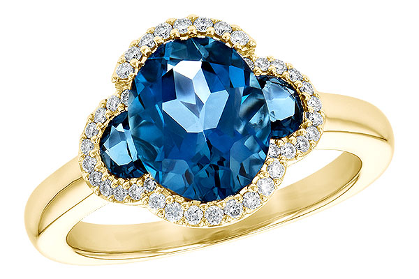 K190-69692: LDS RG 3.04 TW LONDON BLUE TOPAZ 3.20 TGW