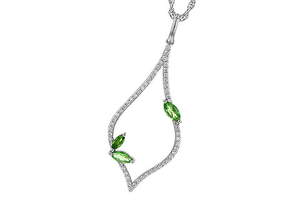 K190-70620: NECK .35 GREEN GARNET .55 TGW