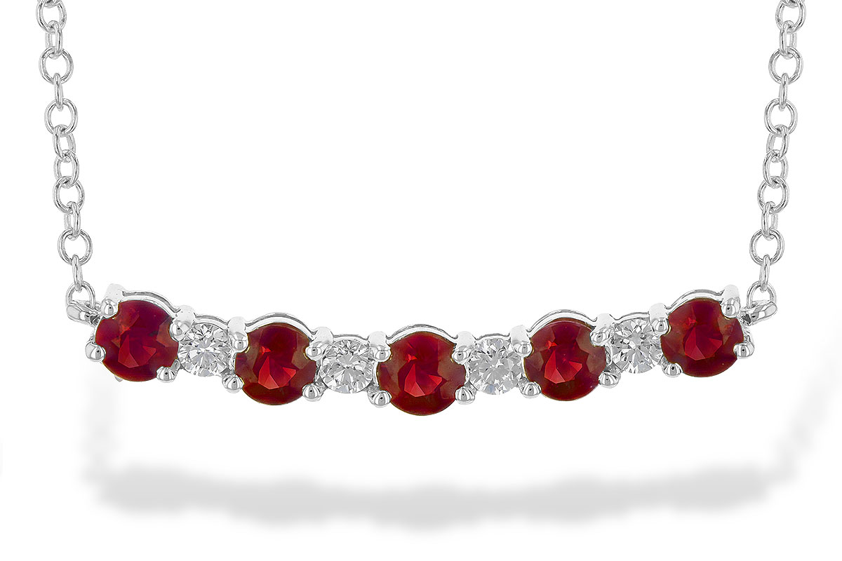 K190-72365: NECK .58 TW RUBY .70 TGW