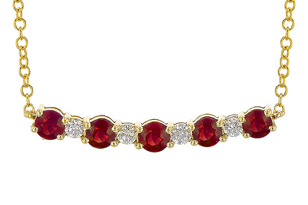 K190-72365: NECK .58 TW RUBY .70 TGW