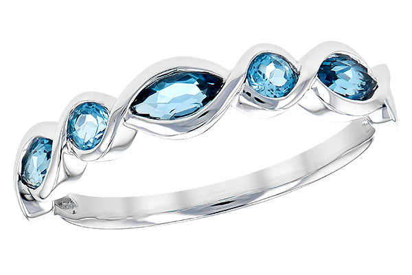 K273-39683: LDS RG .60 TW BLUE TOPAZ