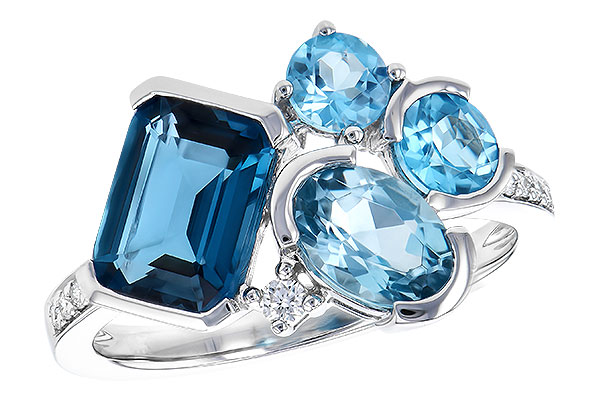 K273-43311: LDS RG 3.08 BLUE TOPAZ TW 3.15 TGW