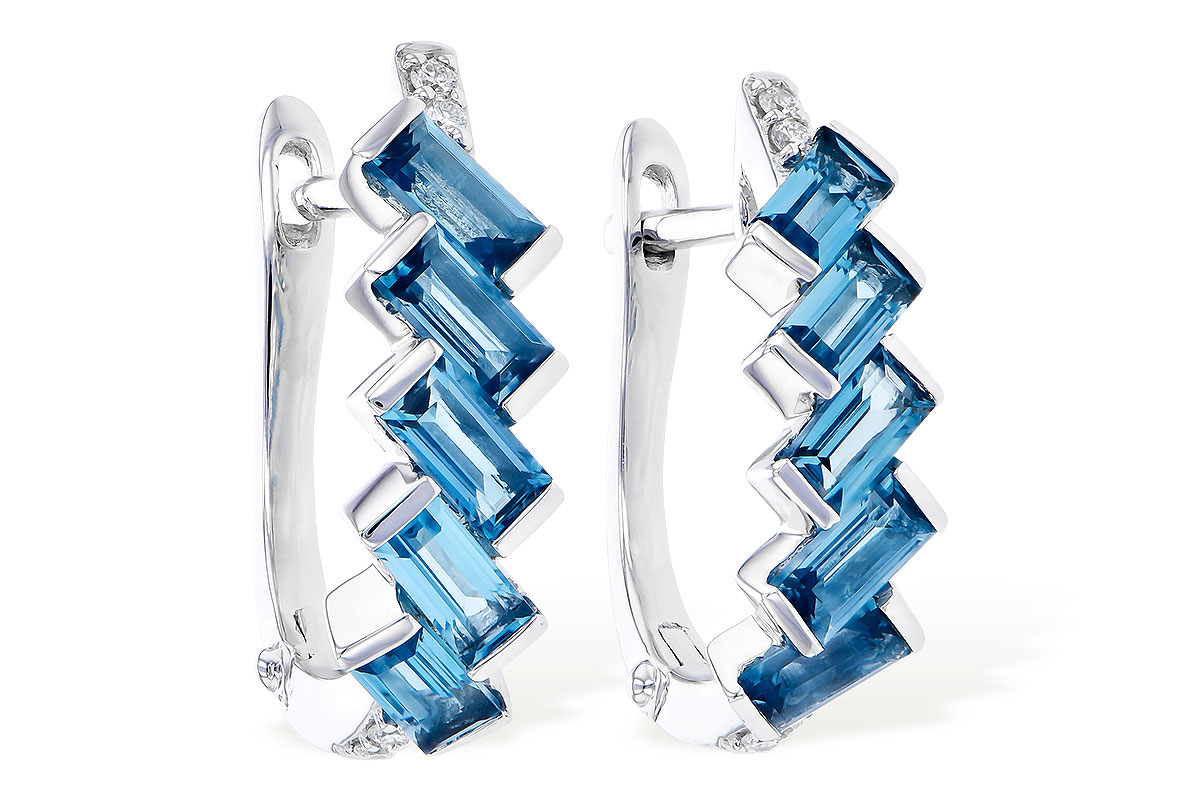 K273-44238: EARR 1.45 LONDON BLUE TOPAZ 1.50 TGW