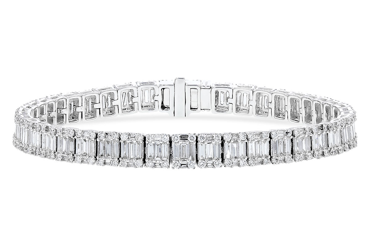 K274-29692: BRACELET 2.72 TW BAGUETTES 4.10 TW