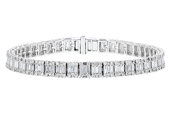 K274-29692: BRACELET 2.72 TW BAGUETTES 4.10 TW