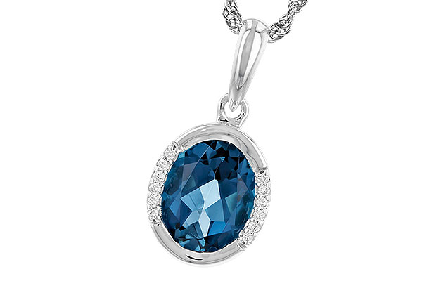 K274-31520: NECK 1.90 TW LONDON BLUE TOPAZ 1.93 TGW (9x7 LBT)