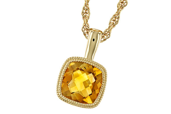 K274-34183: NECKLACE .75 CT CITRINE