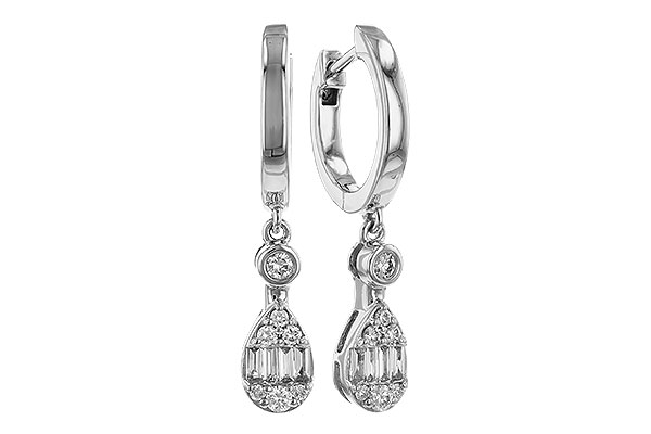 K275-18811: EARRINGS .11 BAG .28 TW