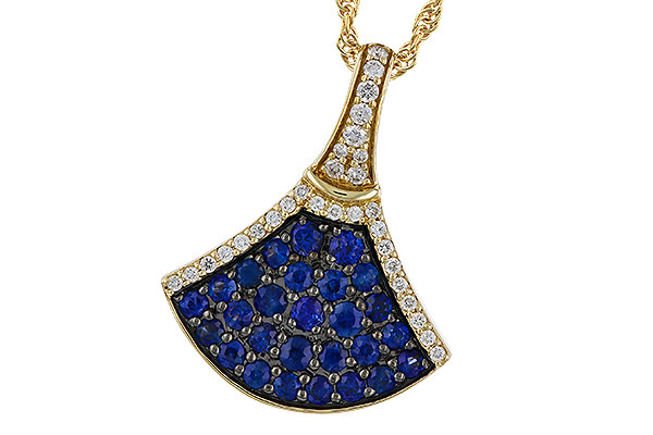 K275-22447: NECKLACE .71 TW SAPPHIRE .85 TGW