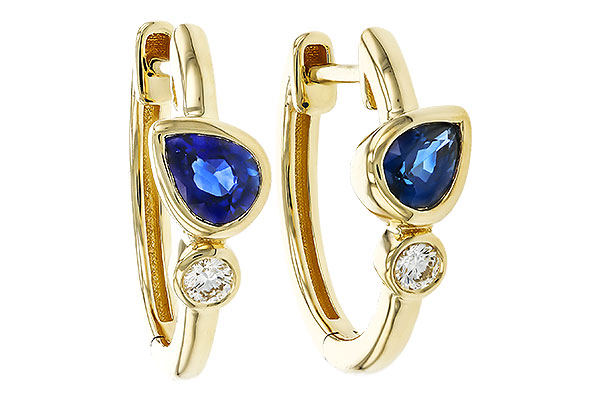 K275-23356: EARRINGS .51 SAPPHIRE .57 TGW
