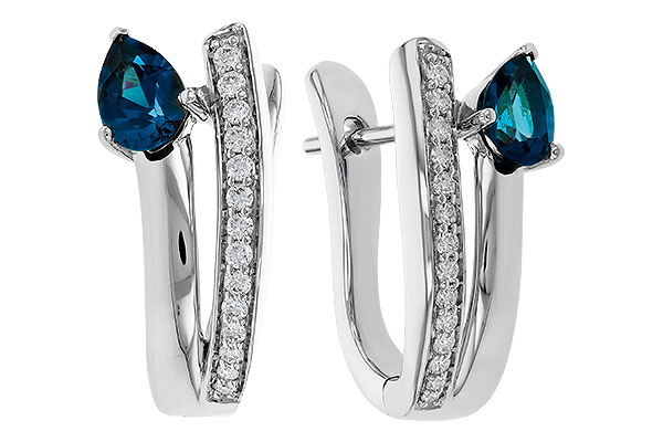 K275-25156: EARR .88 LONDON BLUE TOPAZ 1.08 TGW (6x4MM LBT)
