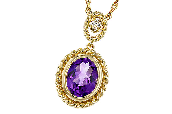 K275-26938: NECKLACE 1.38 AMETHYST 1.40 TGW (9x7MM AMY)