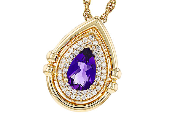 K276-09683: NECKLACE .70 AMETHYST .86 TGW (8x5MM AMY)