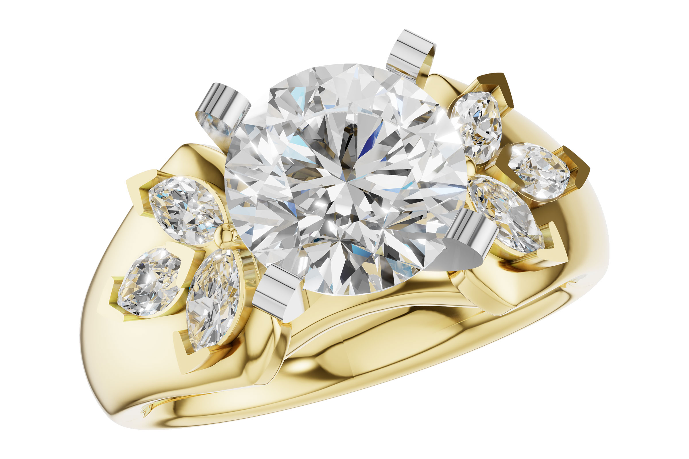 K276-10565: LDS SEMI DIA RG .38 TW MARQUISE DIAS