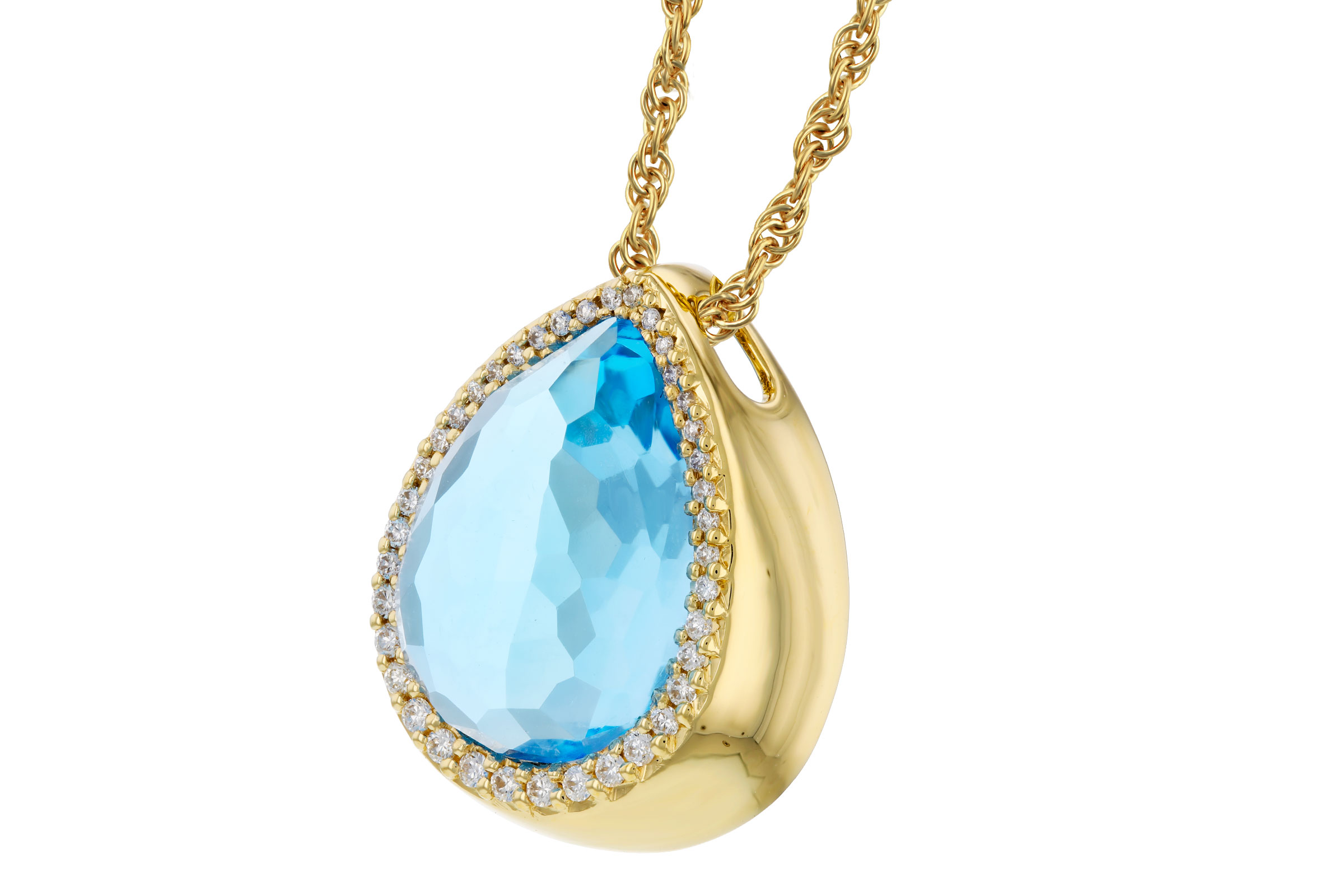 K276-10620: NECK 5.78 LONDON BLUE TOPAZ 5.92 TGW (14x10MM)