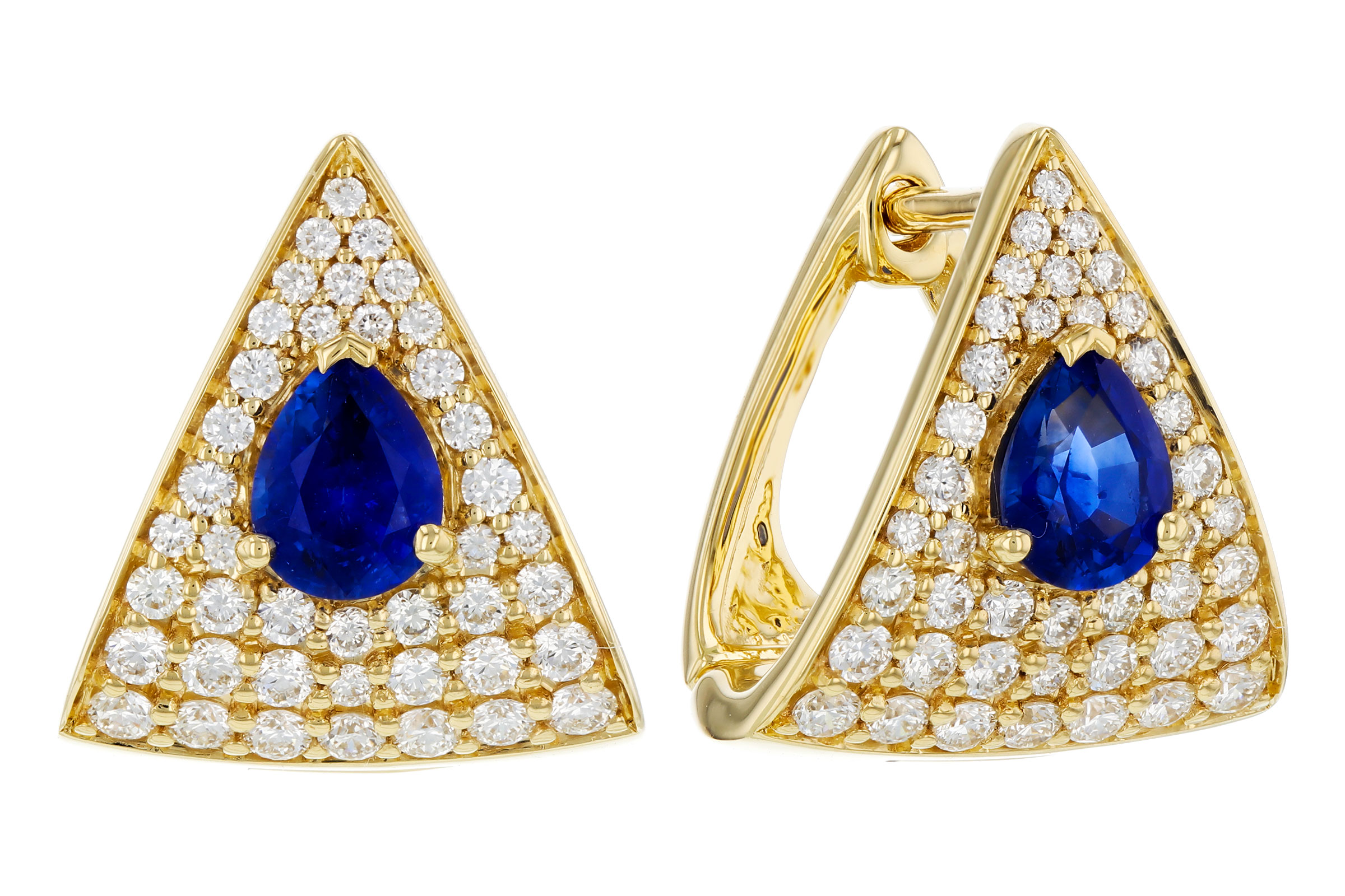 K276-11520: EARRINGS .65 TW SAPPHIRE 1.20 TGW (5x4MM SA)