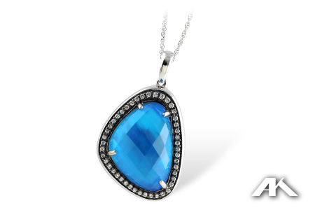 L187-93338: NECK 11.99 BLUE TOPAZ 12.19 TGW