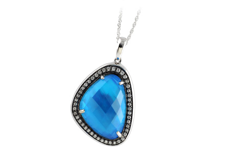 L187-93338: NECK 11.99 BLUE TOPAZ 12.19 TGW