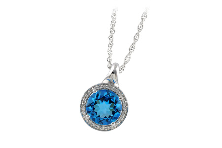 L187-94265: NECK 3.87 BLUE TOPAZ 4.01 TGW