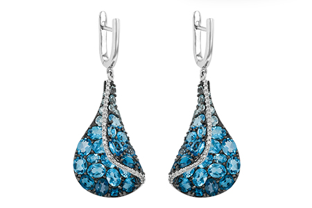 L187-96020: EARR 6.86 BLUE TOPAZ 7.05 TGW