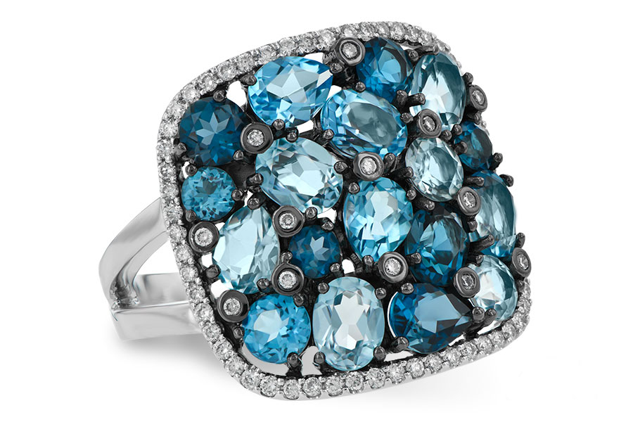 L187-96029: LDS RG 3.67 BLUE TOPAZ 3.94 TGW