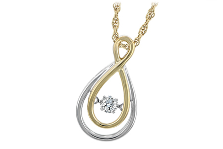 L188-90547: NECKLACE .14 BR (YG TRIM)